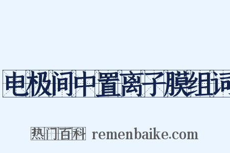 电极间中置离子膜组词是什么意思的图片